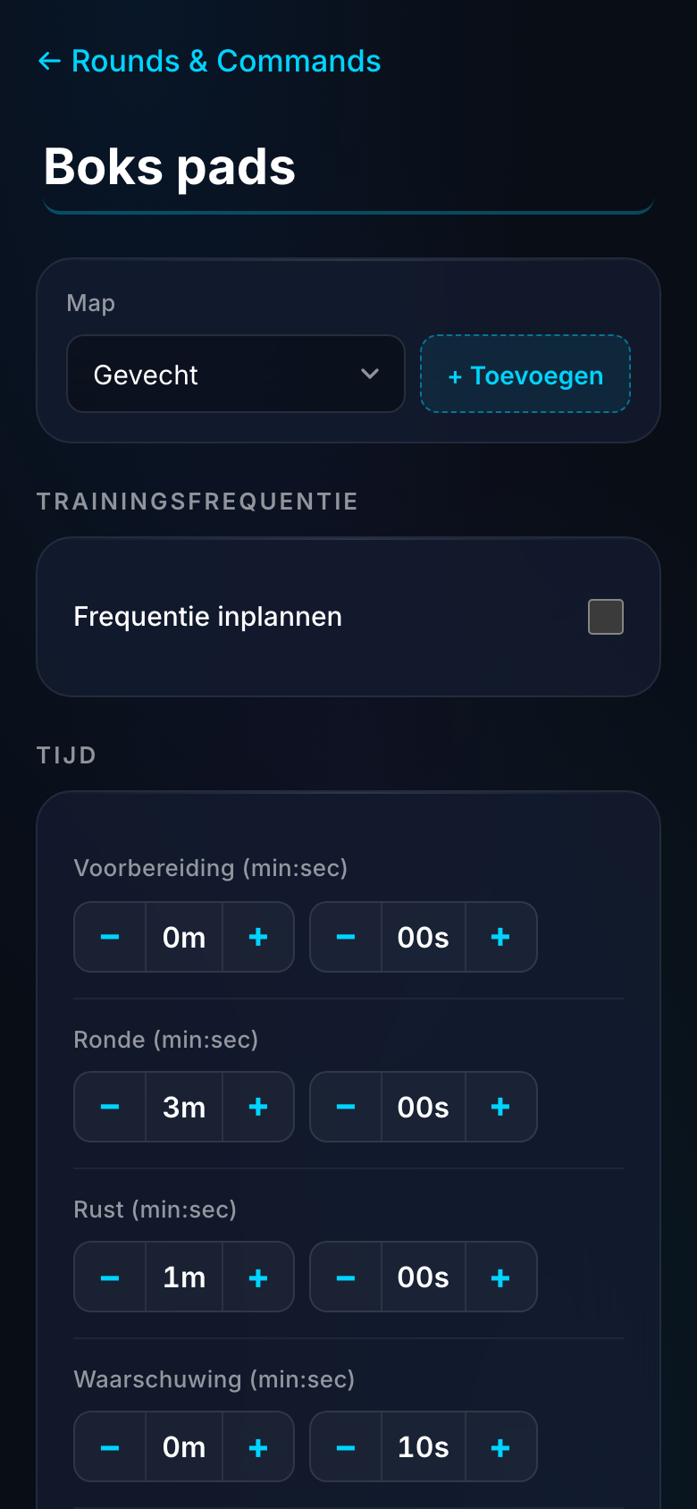 Builder — rondes, rust, signalen en randomizer-regels op één plek.